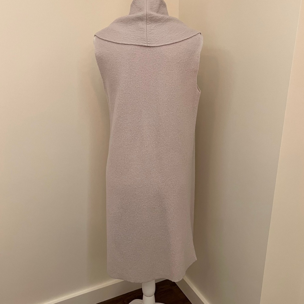 Moth Anthropologie Museum District Vest 100% Boiled Wool Draped Longline Vest‎ - Picture 3 of 8